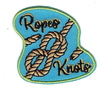 Girl Boy Cub ROPES & KNOTS FUN tying Tie Patches Course Badges SCOUT GUIDE