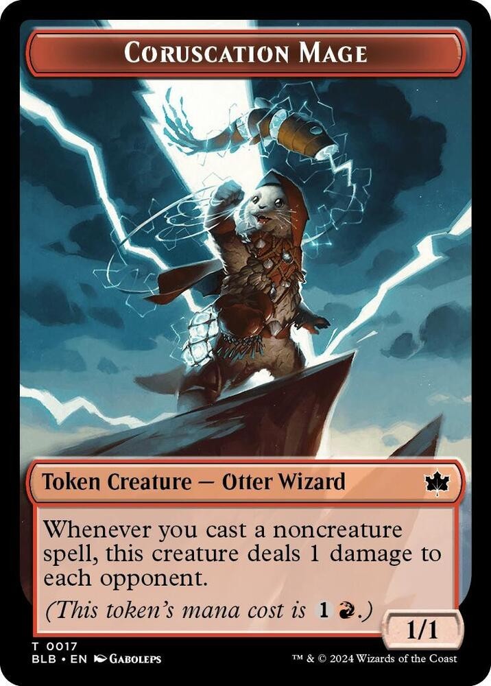 Coruscation Mage Token Bloomburrow Regular