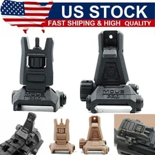 1Pair Tactical Low Profile Flip-up Backup Sight Front & Rear Folding Sights Set