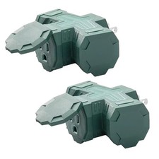 Outdoor Plug Outlet Splitter, 3 Way Outlets Power Extender with Safe Cover, H...