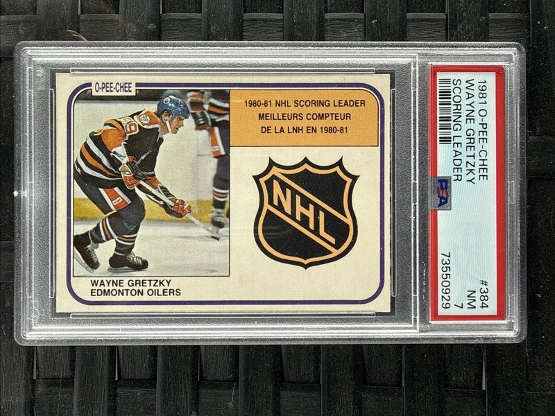 1981 O-Pee-Chee #384 WAYNE GRETZKY (PSA-7 NM)