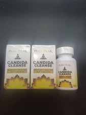 3 X Pure Peak Candida Cleanse Gut & Colon Support For Men & Women 180 Capsules