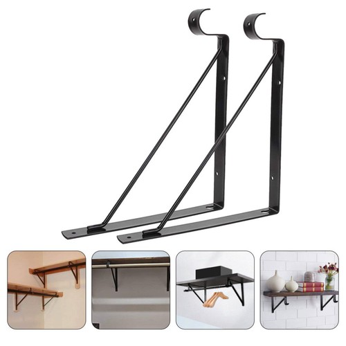 2 Pcs Metal Brackets for Shelves Heavy Duty Shelf Floating Hardware - Bild 4 von 12