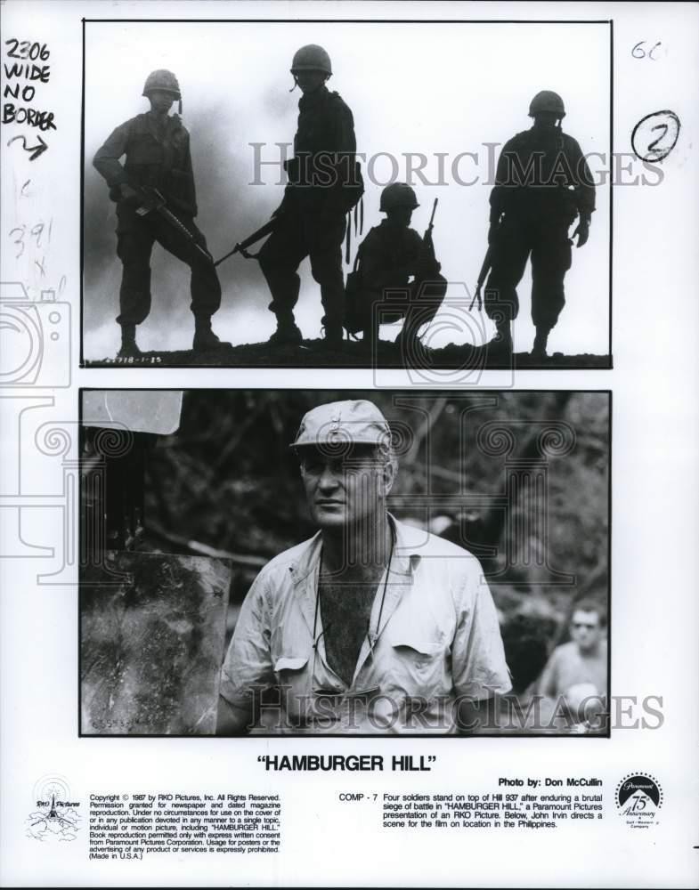 1987 Press Photo Director John Irvin and an enduring scene from 