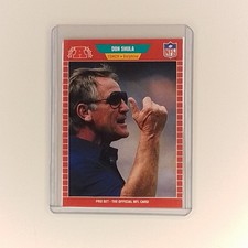 1989 Pro Set #225 Don Shula Miami Dolphins Football Card NFL Card 