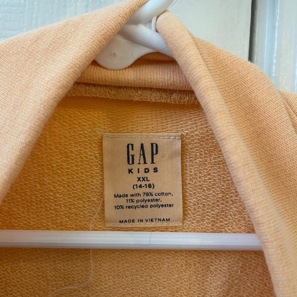 GAP Kids XXL (14-16) Melocotón Pullover Media Cremallera Sudadera Manga Larga Informal Foto 2 de 4