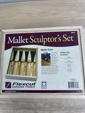FLEXCUT MC175 High-Quality 4-Piece Sculptor's Mallet Tool Set For Wood Carving