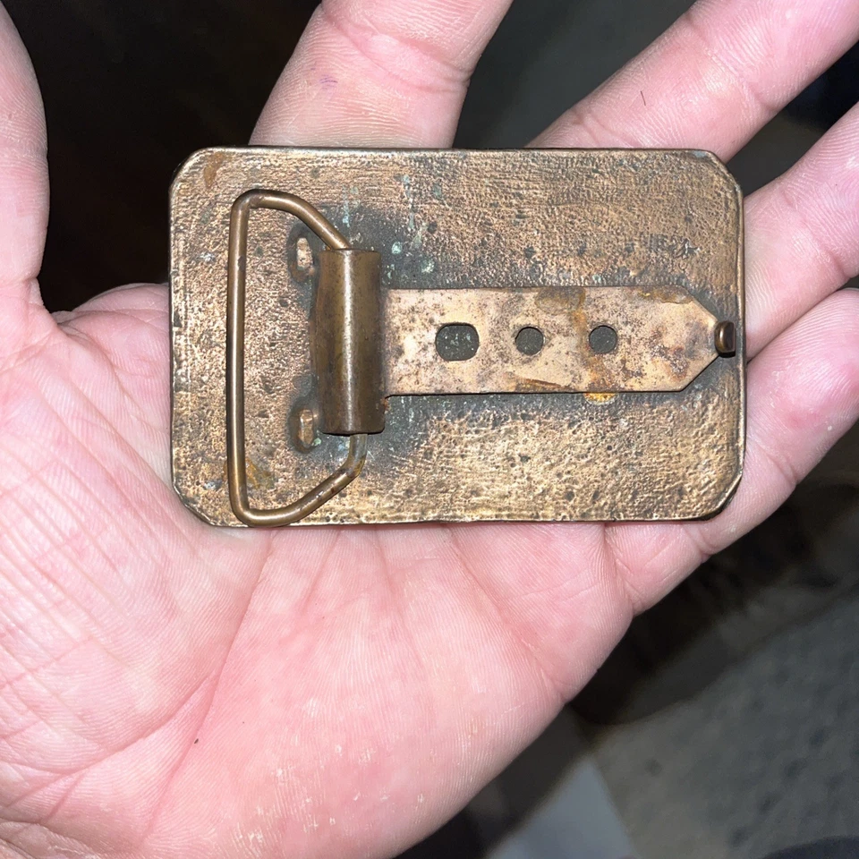 Vintage 1970s Brass Colt Revolvers 45 Caliber Single Action Belt Buckle - Image 2 of 4