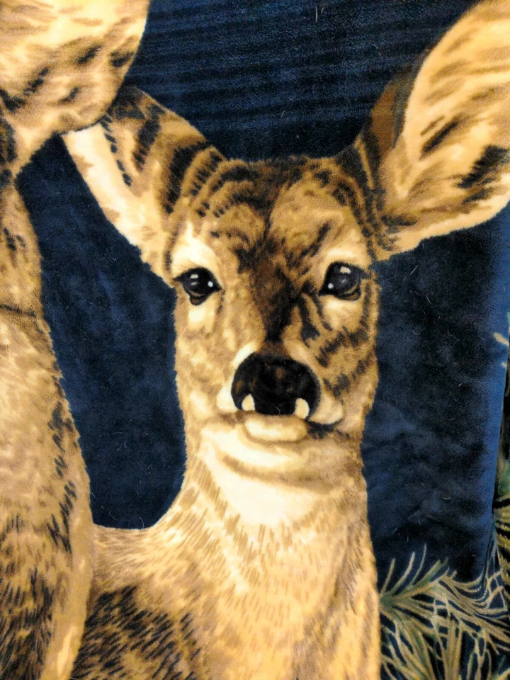 Manta Solaron Classic Buck Deer Coreana Visón Grueso Suave Felpa Tamaño Queen 85x75 Foto 4 de 4