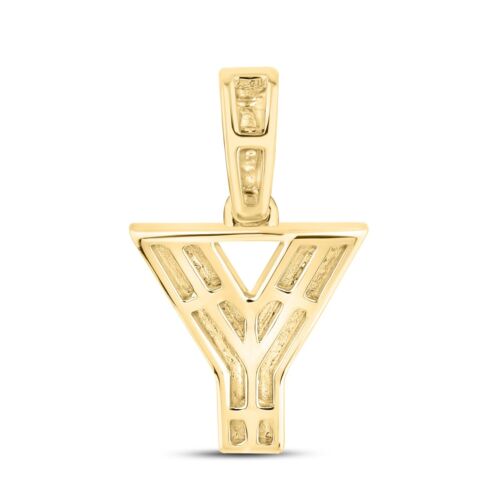 10k Real Yellow Gold Diamond Alphabet A-Z Initial Charm Pendent Men Women - Picture 139 of 144