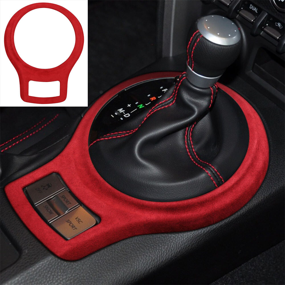 Suede Wine Red Gear Shift Panel Cover For Toyot@ 86 Subaru BRZ 12-20 /Scion FR-S