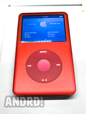 Red / Magenta 1TB iPod Classic 7th Gen - 3000mah - iFlash - New