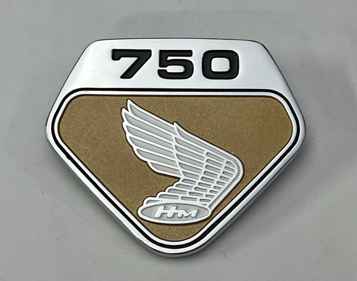 750 WING Side Cover Badge for HONDA CB750 KO RIGHT New Chrome