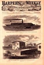 "HENRICO JAIL, RICHMOND, VIRGINIA" Antique Civil War engraving 1861