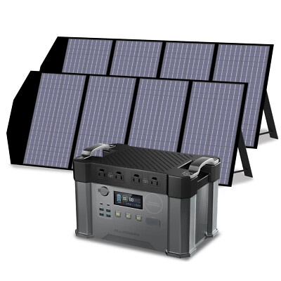ALLPOWERS 2400W Portable Power Station Generator RV With 2X 140W Solar Panel