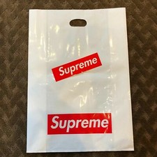 Supreme NY Plastic Tote Bag Red Box Logo LARGE Shopping Bag and Sticker