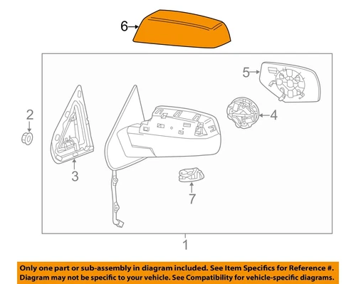 GM OEM Door Side Rear View-Mirror Cover Cap Trim Right 22919758