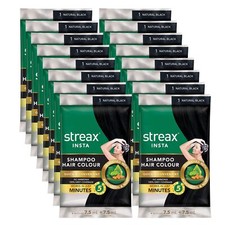 Streax Insta Shampoo Hair Colour Natural Black 15ml x 16 Pack of 16 '