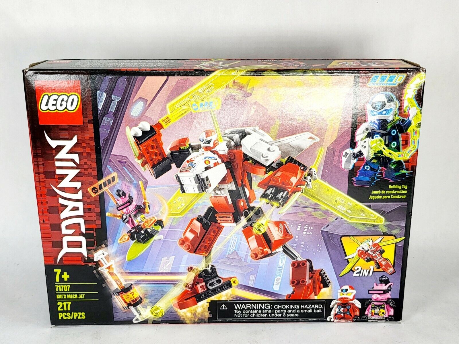 New! LEGO Ninjago 71707 Kai's Mech Jet 2 in 1