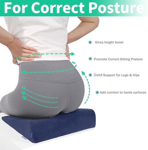 Orthopaedic Wedge Cushion 11 Degree Seat Durable Foam Pad Water-Resistant Cover - Picture 43 of 54