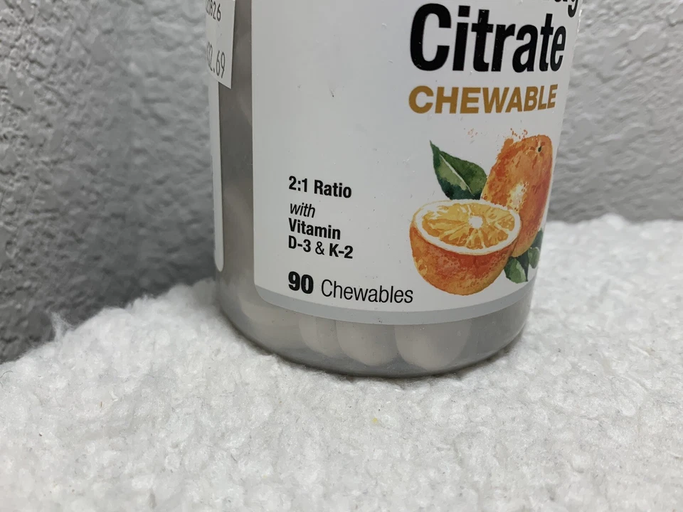 Cal-Mag Citrato Masticable 90 Masticables Relación 2:1 ~ Sabor Naranja Natural ~ Foto 3 de 4