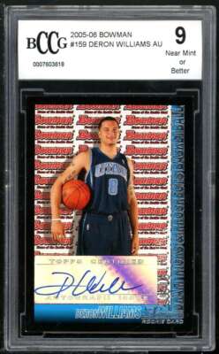 Deron Williams Rookie Card 2005-06 Bowman Autograph #159 BGS BCCG
