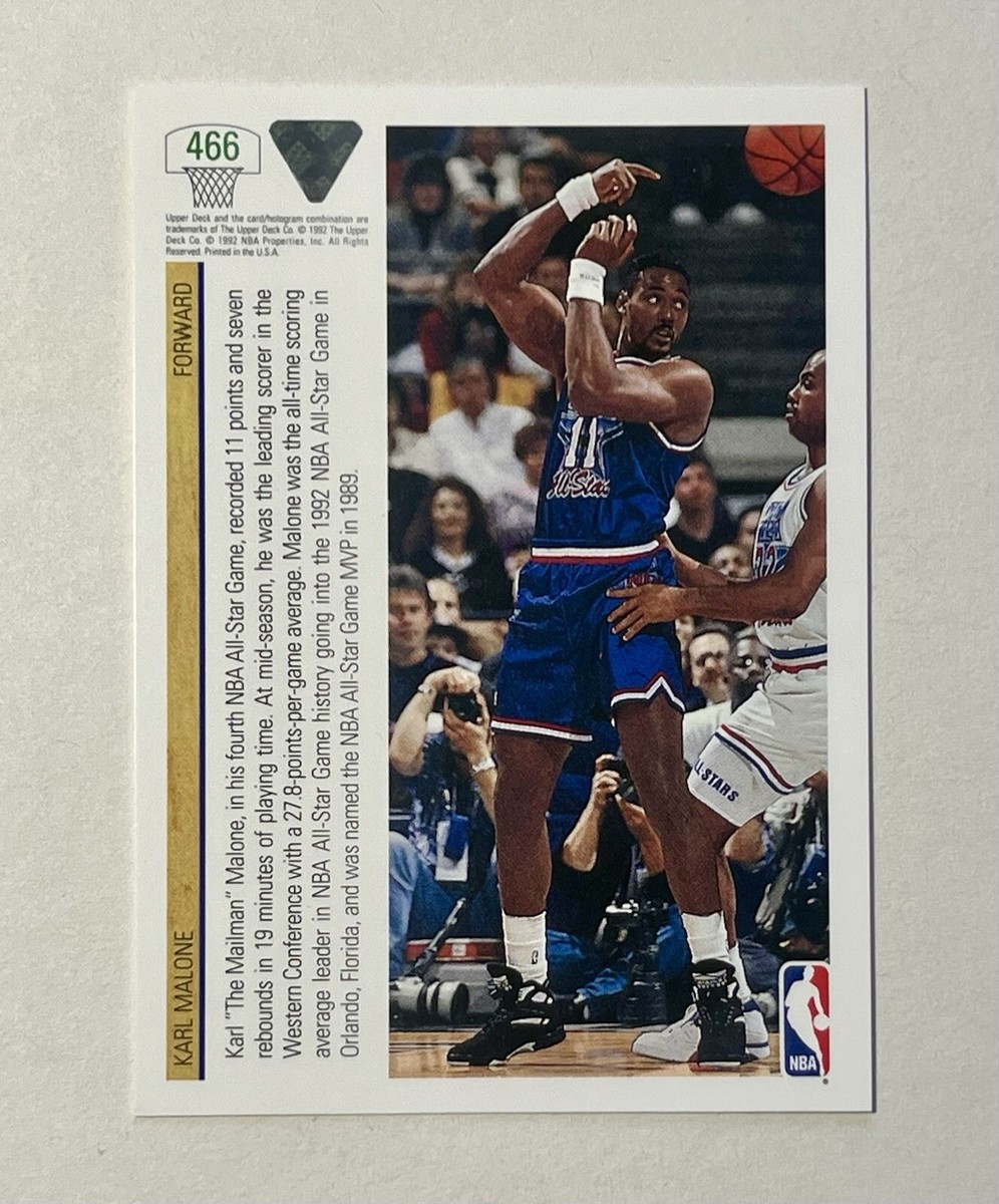 1991-92 Upper Deck Karl Malone #466 West All-Star | eBay