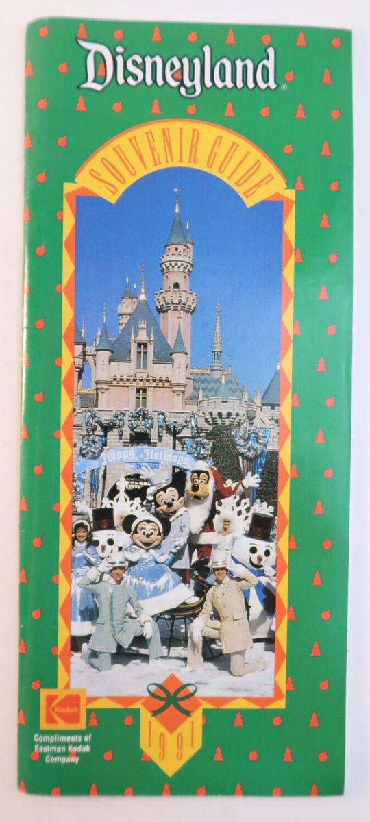 Disneyland Souvenir Guide Kodak 1991 Travel Map Park Pamphlet