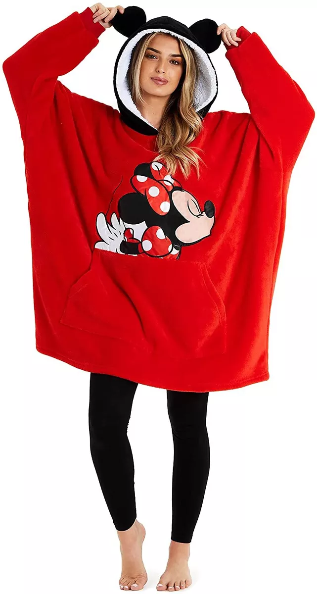 Disney Women's Hoodies, Minnie Mouse Blanket Hoodie, Minnie and Mickey  Gifts