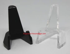 2 Air-tite Display Stand Black & Clear Stands Rock Fossil Mineral Small Holder