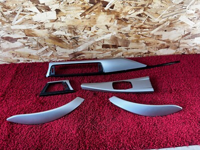 BMW F30 F32 F36 HEXAGON ALUMINUM SILVER TRIM MOLDING DASH DOOR SET OEM 45K