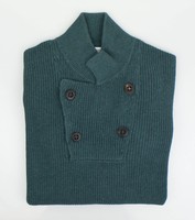 Brunello Cucinelli Blue Cotton Thick Knit Sweater Size 48/38/s $1095 on sale Brunello Cucinelli Blue Cotton Thick Knit Sweater Size 48/38/s $1095 on sale