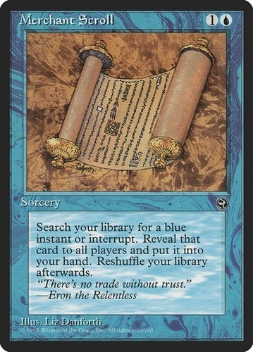 Merchant Scroll x1 Homelands MTG Magic the Gathering Blue Sorcery Card