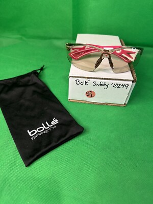 Bolle Rush+ Small Safety Glasses White/Pink Temples CSP Anti-Fog Lens 40249