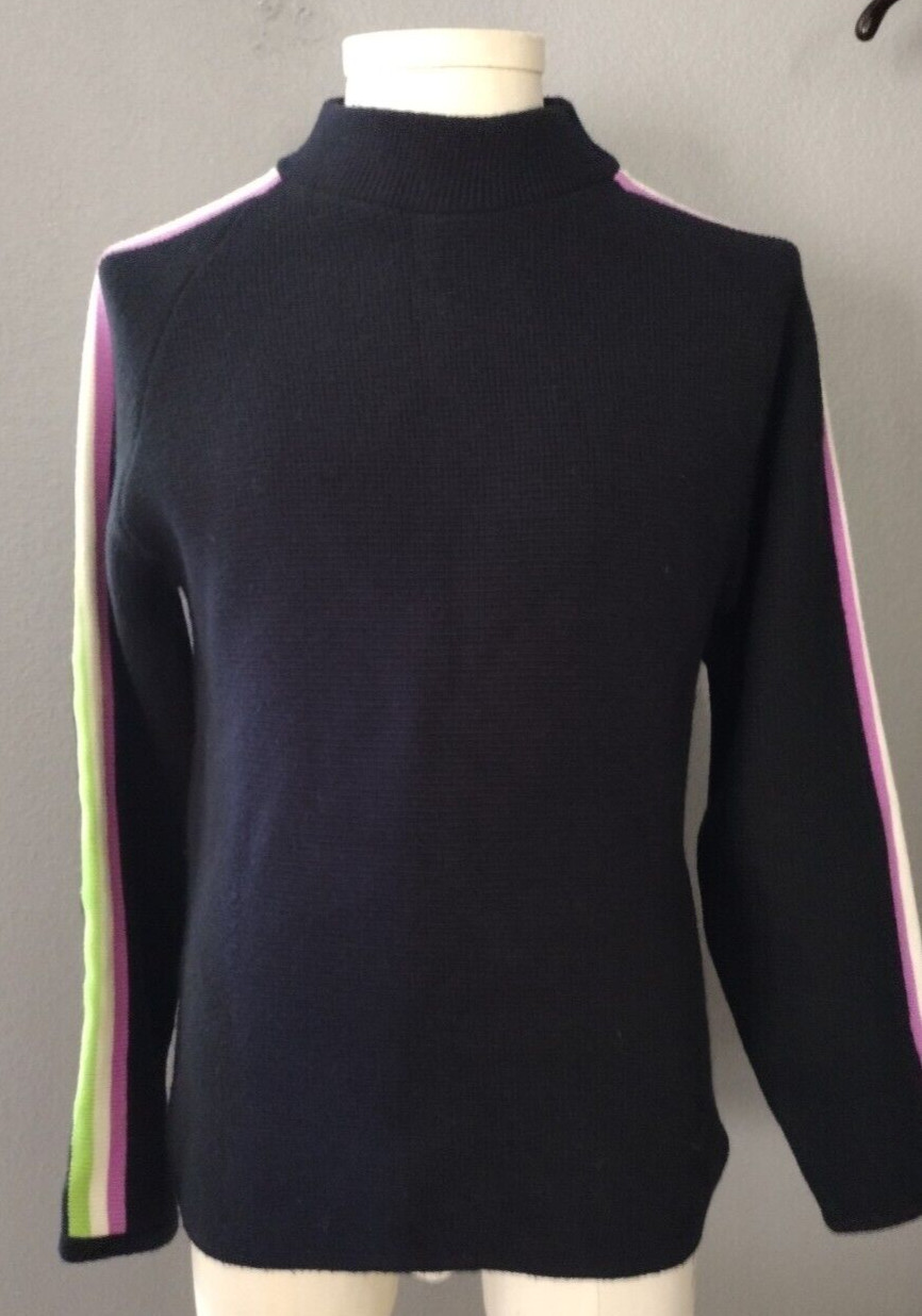Striped Pattern Black Cat Jacquard Sweater-MK8097-C