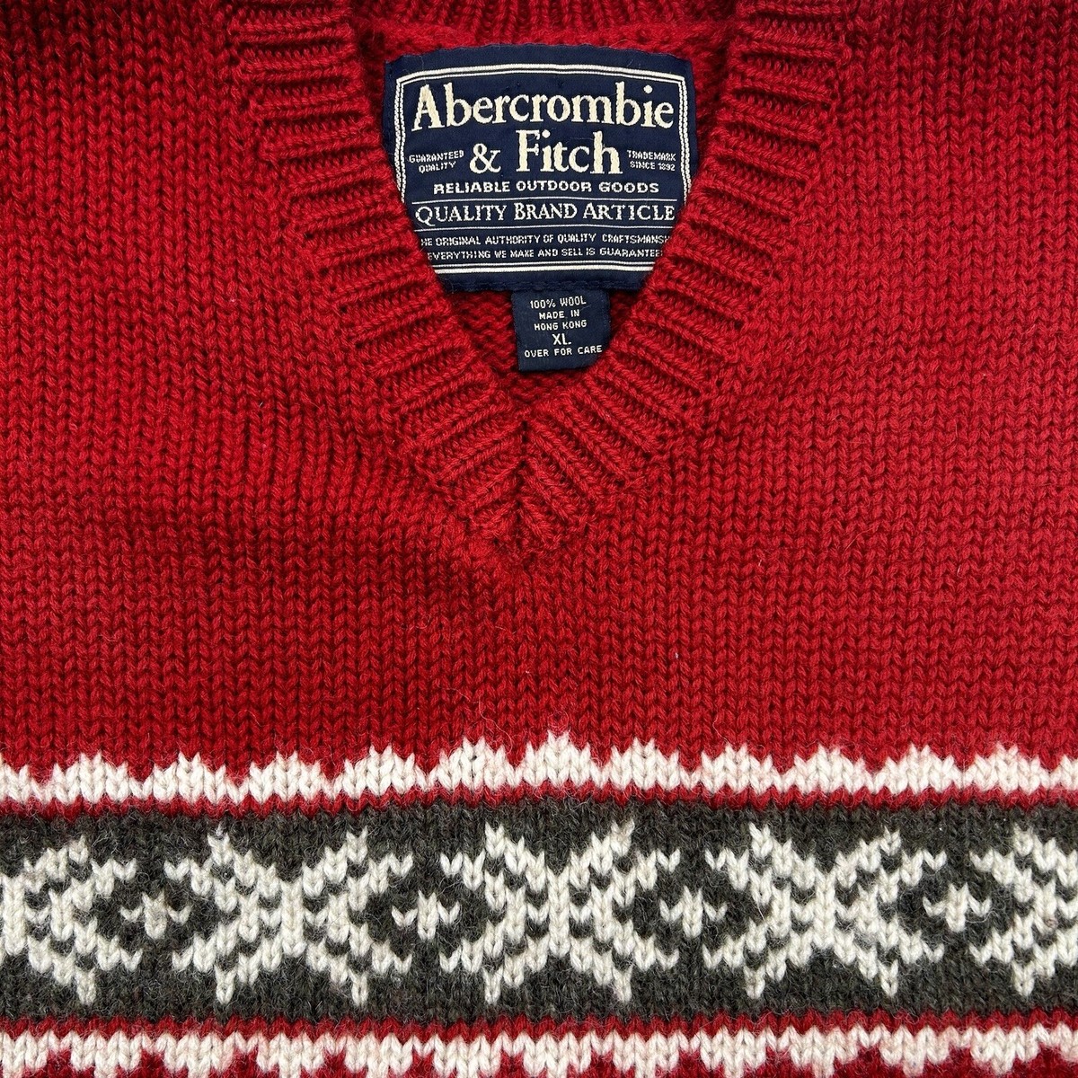 Abercrombie&Fitch ヘンリーネック 赤 古着 ロンt 海外 c085d8f8c6b50ec303e54ac07f85ca