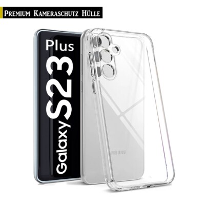 Für Samsung Galaxy S23+ Plus - Kamera Schutzhülle TPU Hülle Silikon Transparent