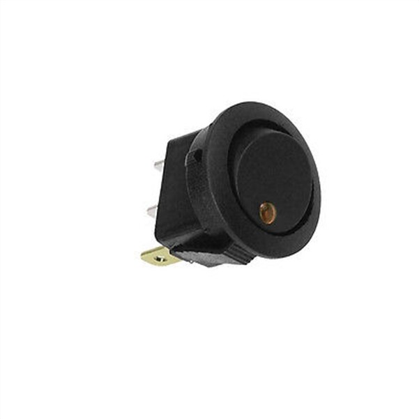 5Pcs Yellow Toggle Switch 12V Led Dot Light Car Auto Boat Round Rocker ...