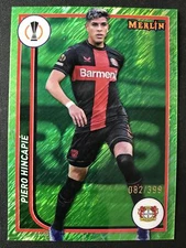 2024 Topps Merlin Collection #21 Piero Hincapie Leverkusen Green Shimmer /399