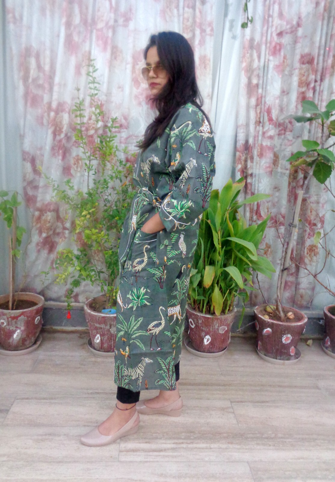 10Pc Lot Robes Ladies Cotton Printed Kimono Bathrobe Assorted Summer Beach Wear image 7