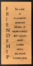 Great Impressions Friendship Is Like A Flower . Rubber Stamp