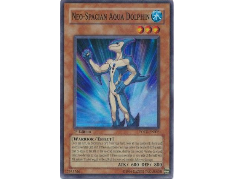 Yu-Gi-Oh Neo-Spacian Aqua Dolphin - POTD-EN003 - Super Rare 1st