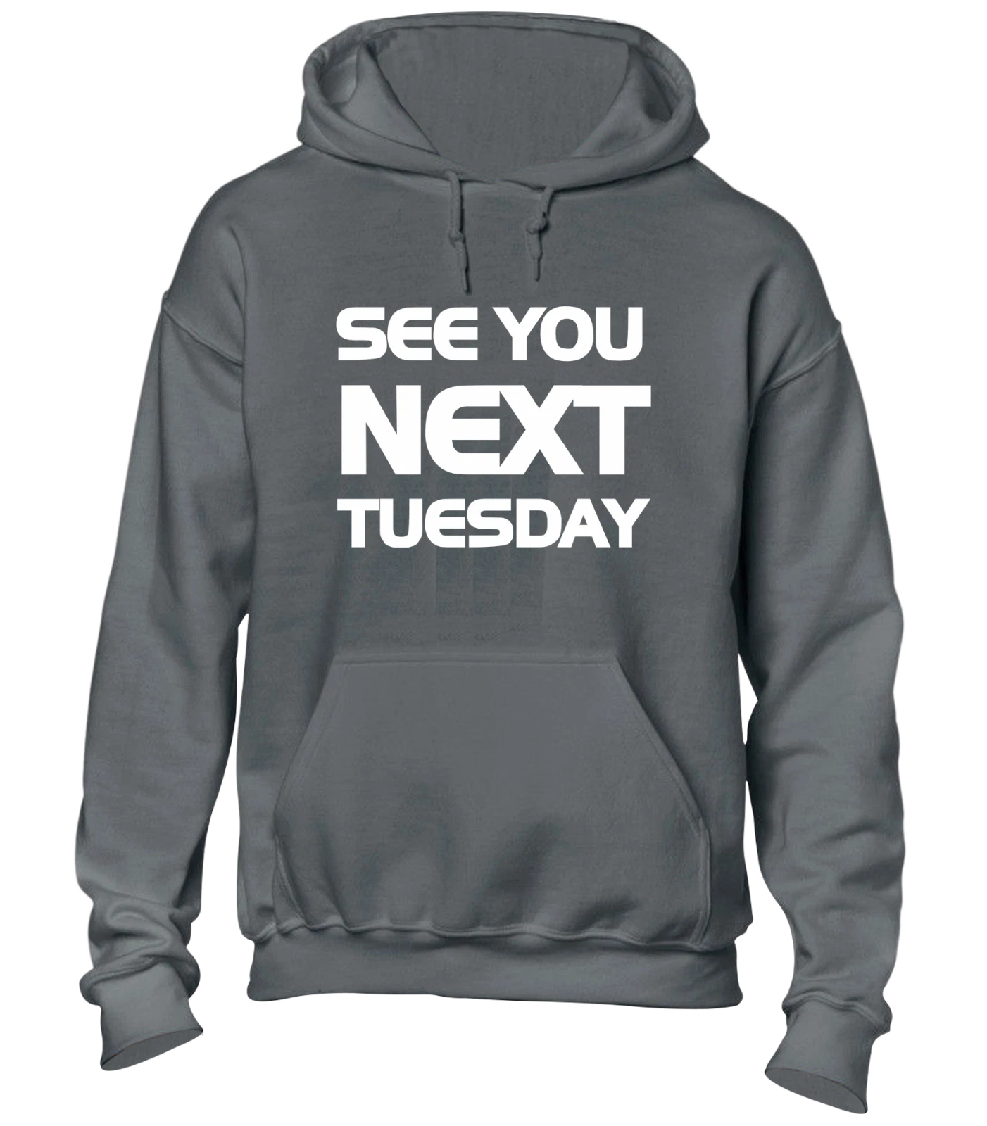 RHUDE FELPA CON CAPPUCCIO SEE YOU NEXT MARTEDÌ PROSSIMO DIVERTENTE SCHERZO RUDE DESIGN SARCASTOC TOP COMEDY