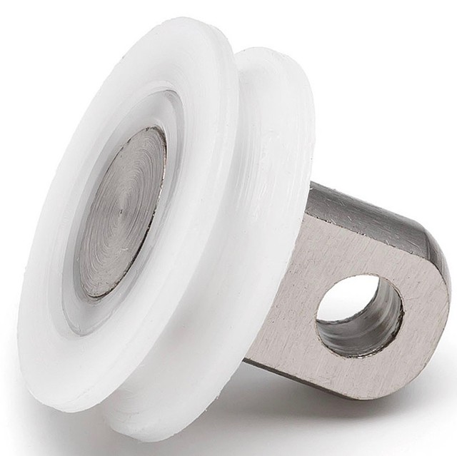 4 x Sliding Shower Door Rollers / Runners / Wheels V Grooved 19mm