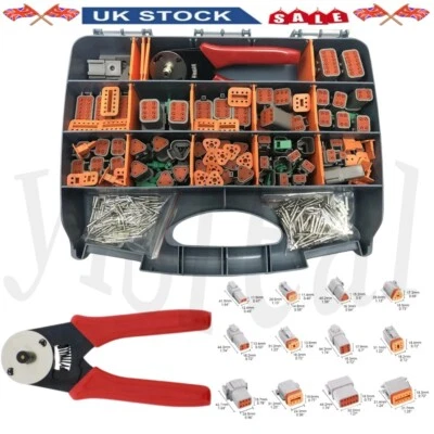 For Deutsch DT Connector Plug Kit 438pcs With Crimp Tool Automotive #DT-KIT3-TR