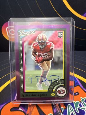 2022 Panini Classics Football Tyrion Davis-Price Rookie Auto Purple /25 49ers