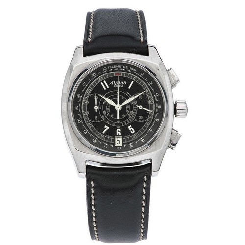 Alpina Heritage 38mm Chronograph Spiral Telemeter AL-850LBB3H16B Automatic Watch - 第 1/10 張圖片