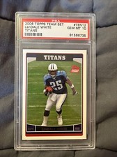2006 Topps Team Set Football LenDale White Rookie #TEN12 Tennessee Titans PSA 10