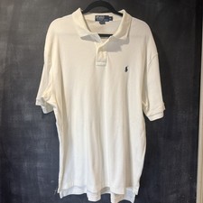 Polo Ralph Lauren XL Stretch Performance Golf Polo Shirt White Mens Classic Fit