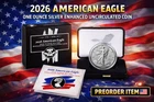 PRESALE - 2026 American Eagle Silver One Ounce Enhanced Uncirculated Coin